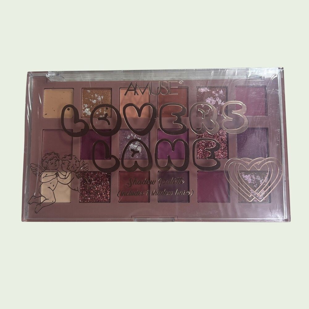 Amuse Lovers Lane 18 Color Shadow Palette Matte Shimmer Glitter Brand New - Picture 3 of 16